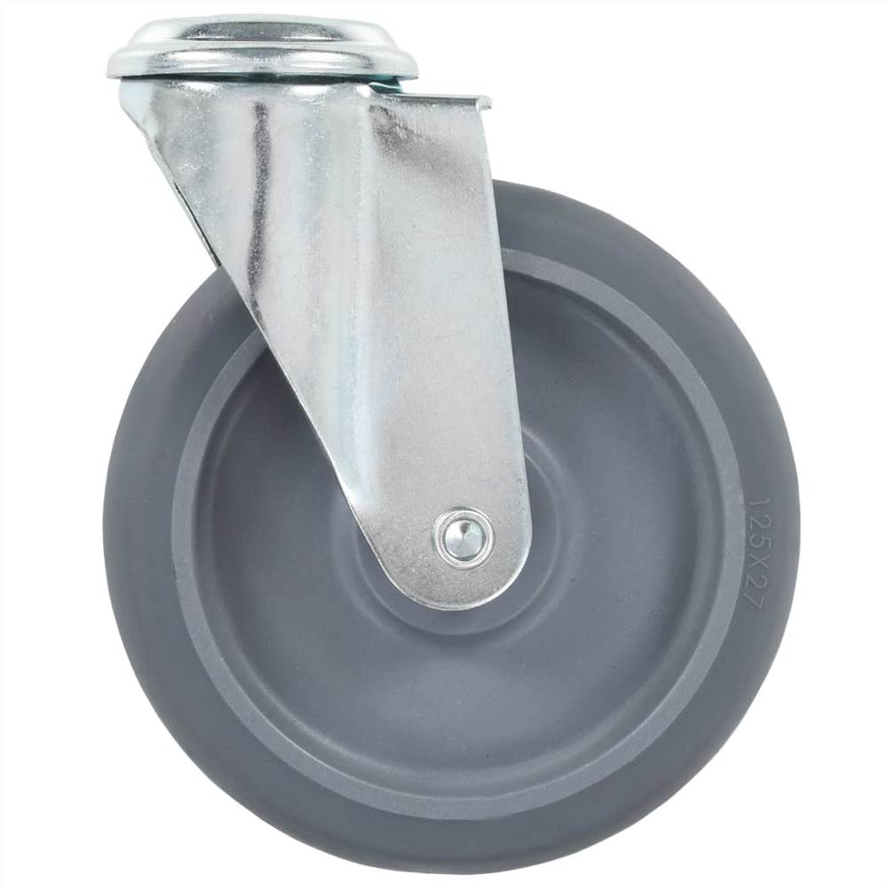 8 pcs Bolt Hole Swivel Casters 125 mm