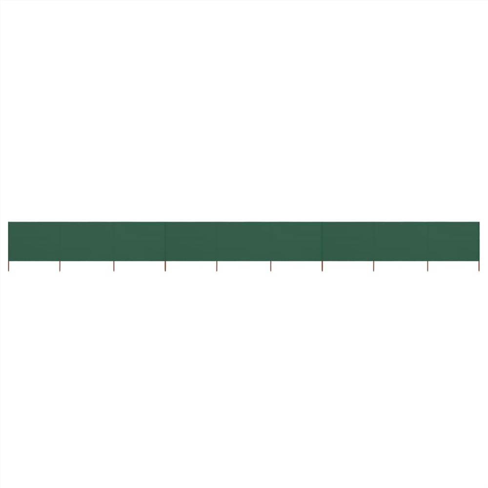 

9-panel Wind Screen Fabric 1200x120 cm Green