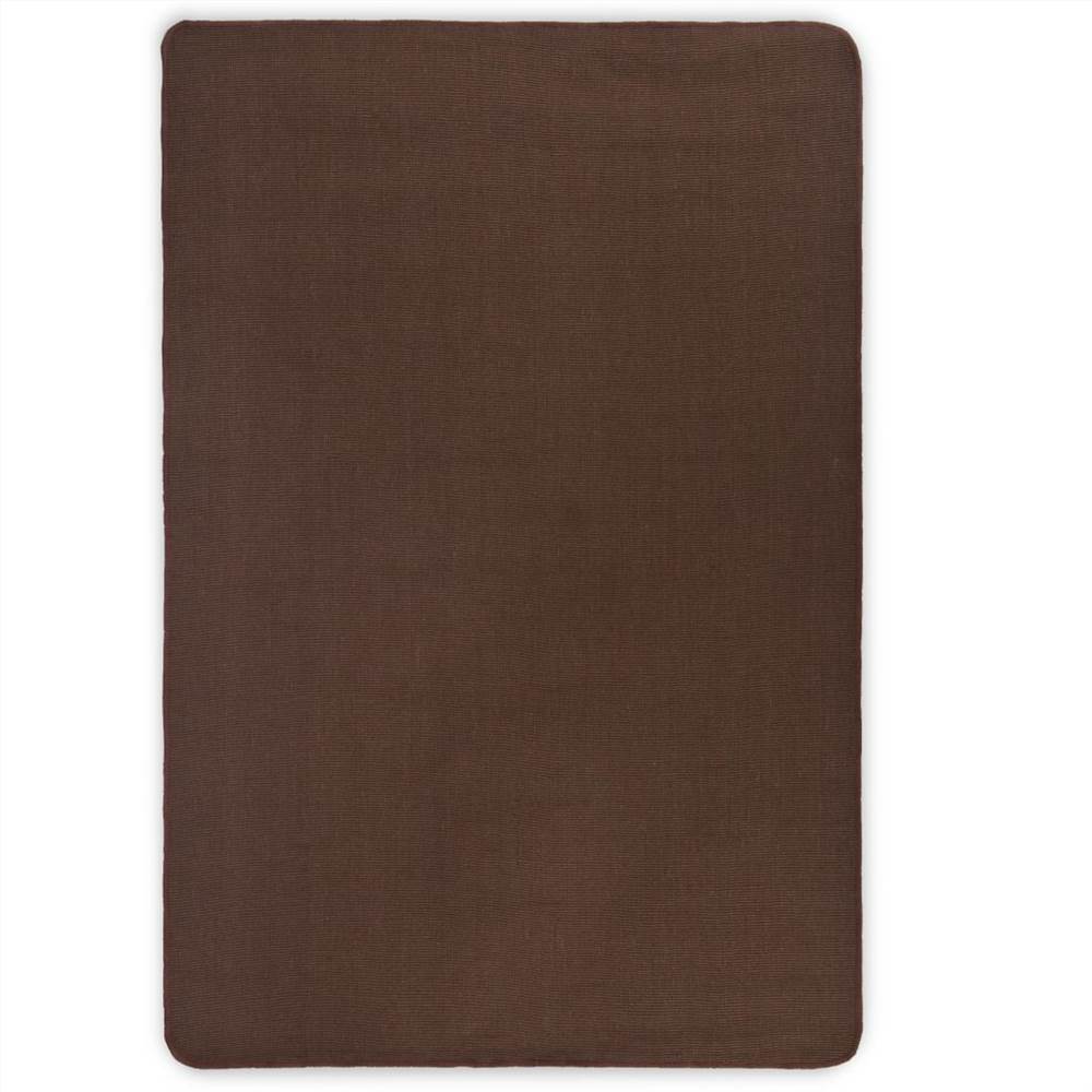 

Area Rug Jute with Latex Backing 80x160 cm Dark Brown