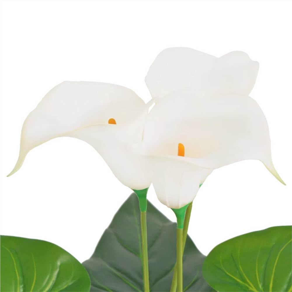 Planta de lirio artificial con maceta 85 cm Blanco