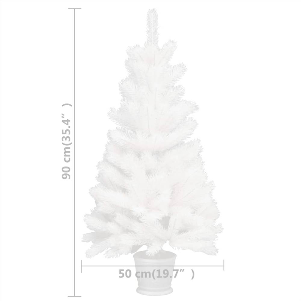 Artificial Christmas Tree Lifelike Needles White 90 cm