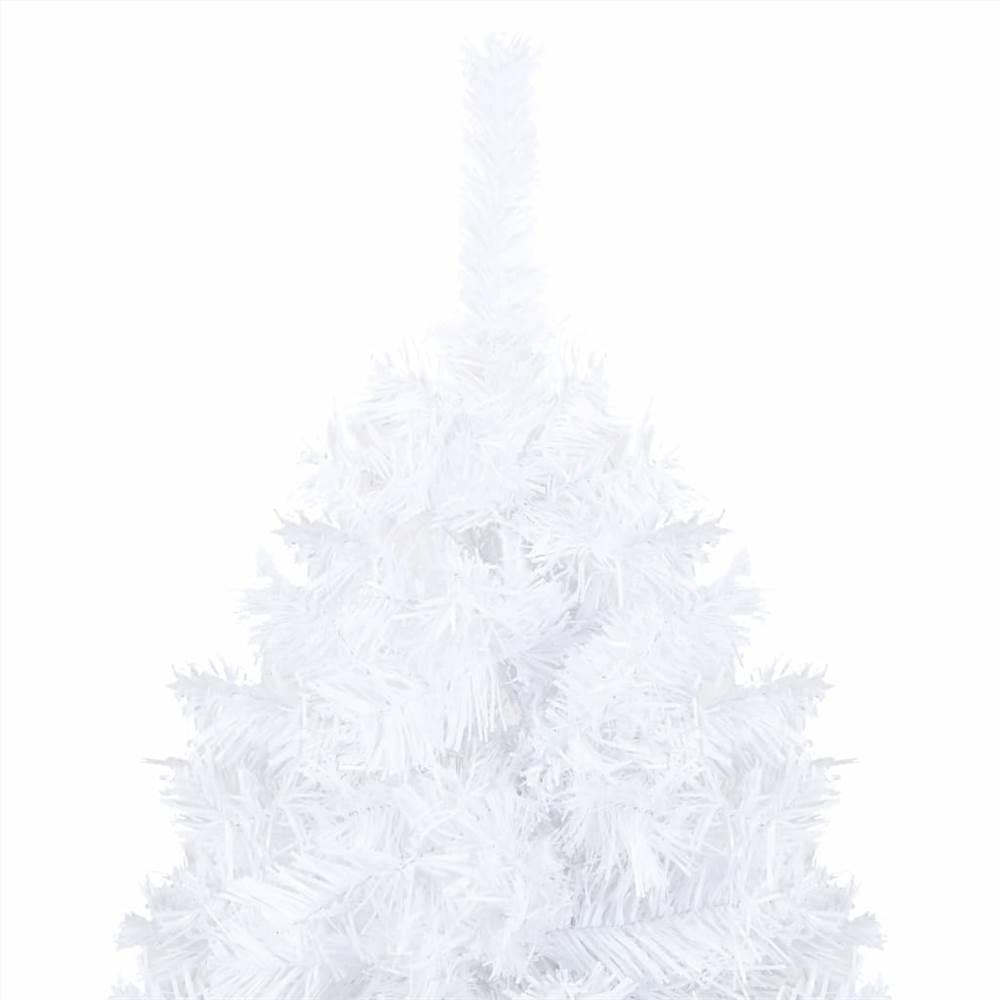 Artificial Christmas Tree with Thick Branches White 210 cm PVC