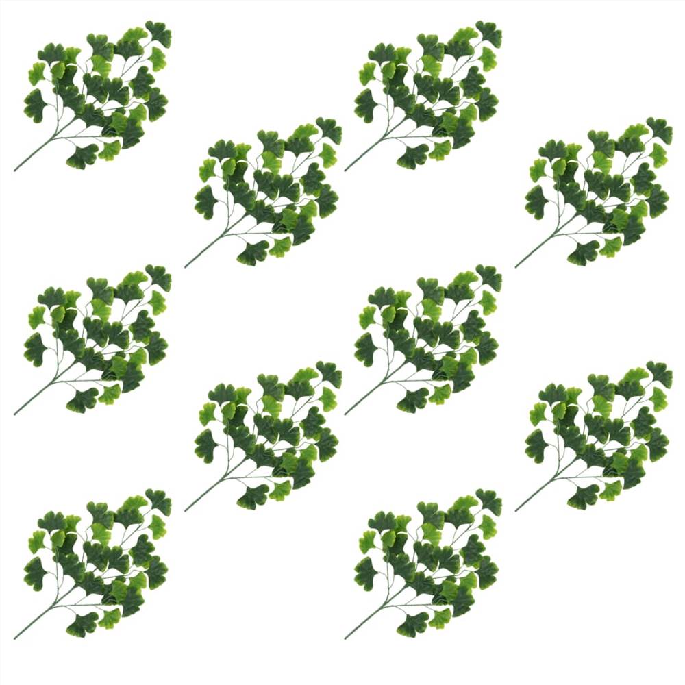 

Artificial Leaves Ginko 10 pcs Green 65 cm