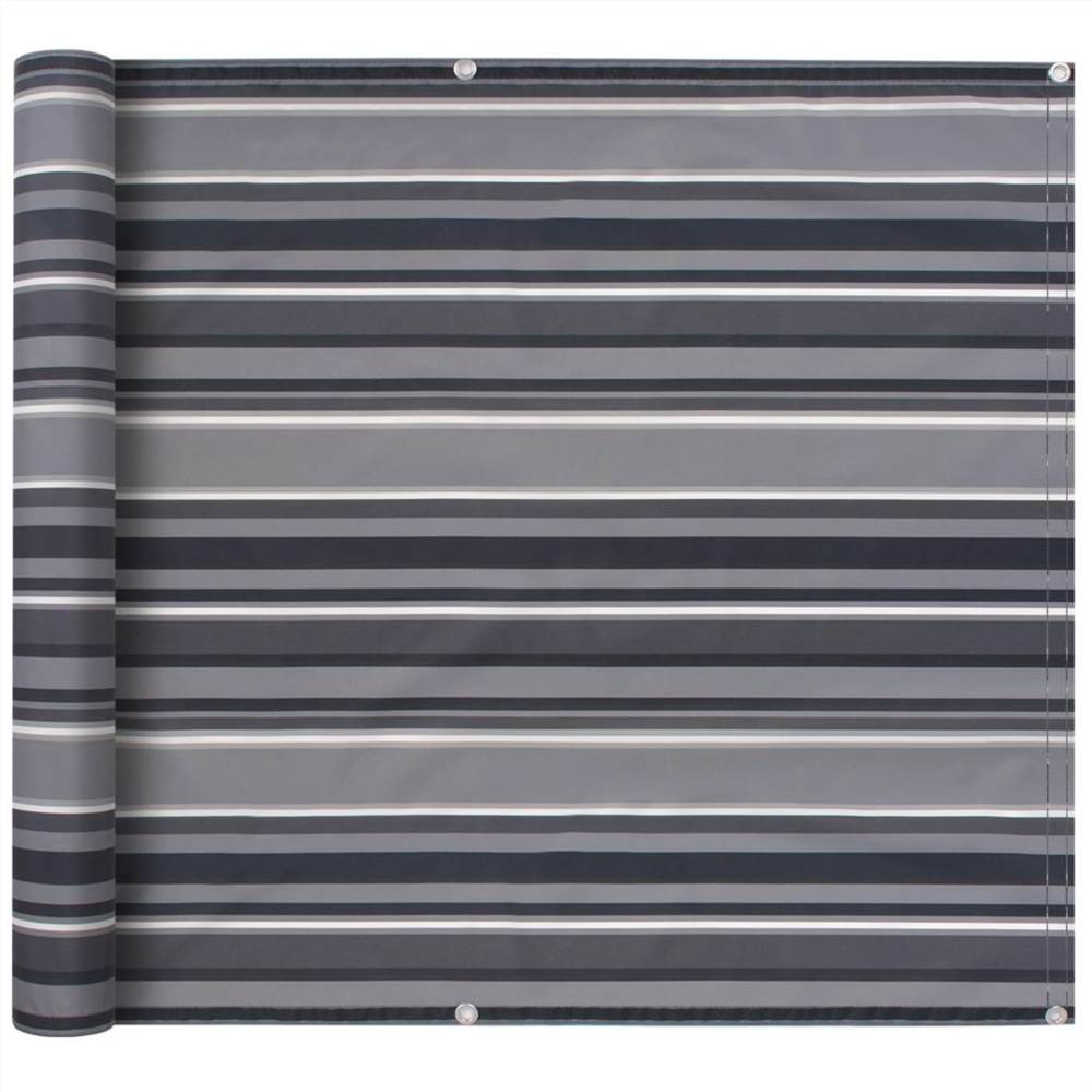 

Balcony Screen Oxford Fabric 90x600 cm Stripe Grey