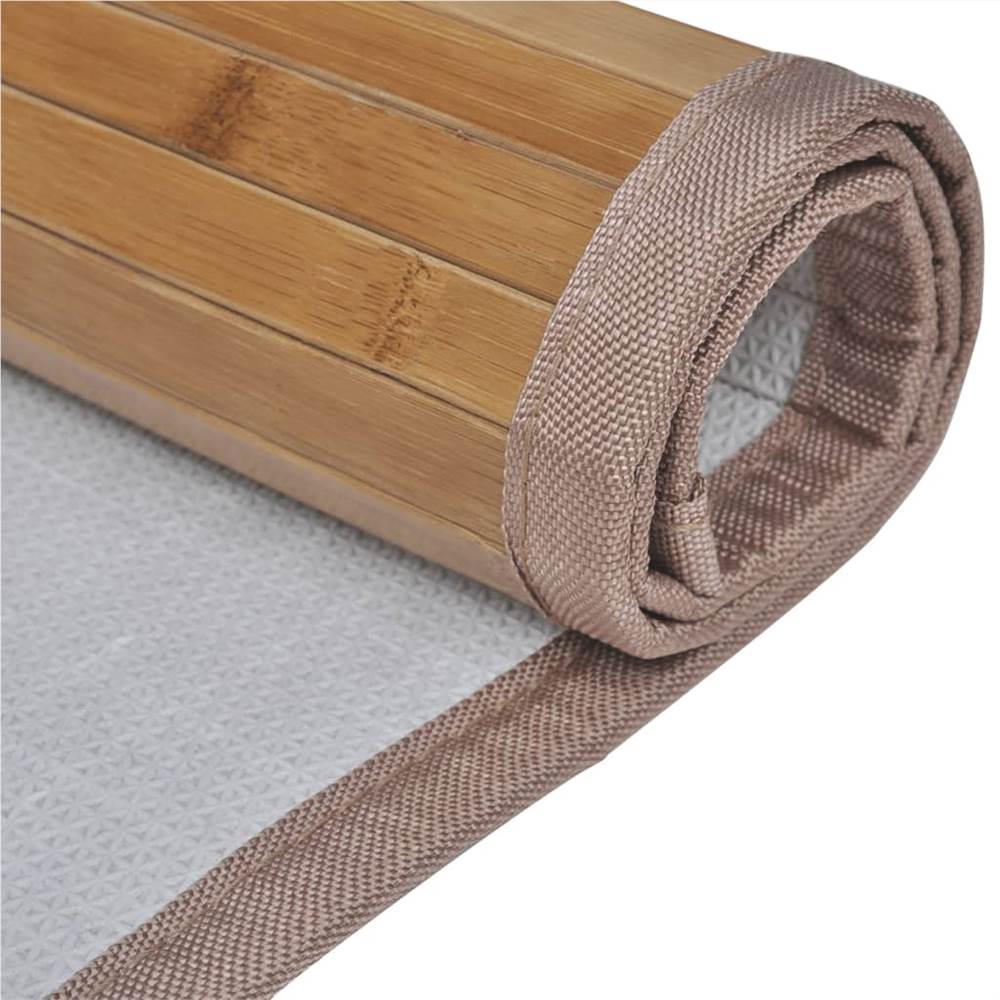 Bamboo Bath Mats 4 pcs 60 x 90 cm Brown