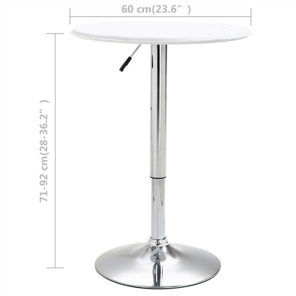 Bar Table White Ø60 cm MDF
