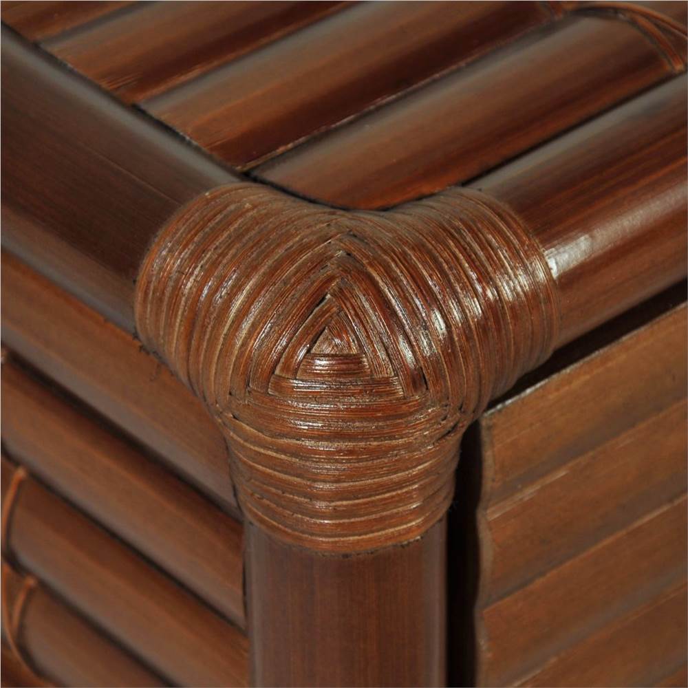 Bedside Table 45x45x40 cm Bamboo Dark Brown
