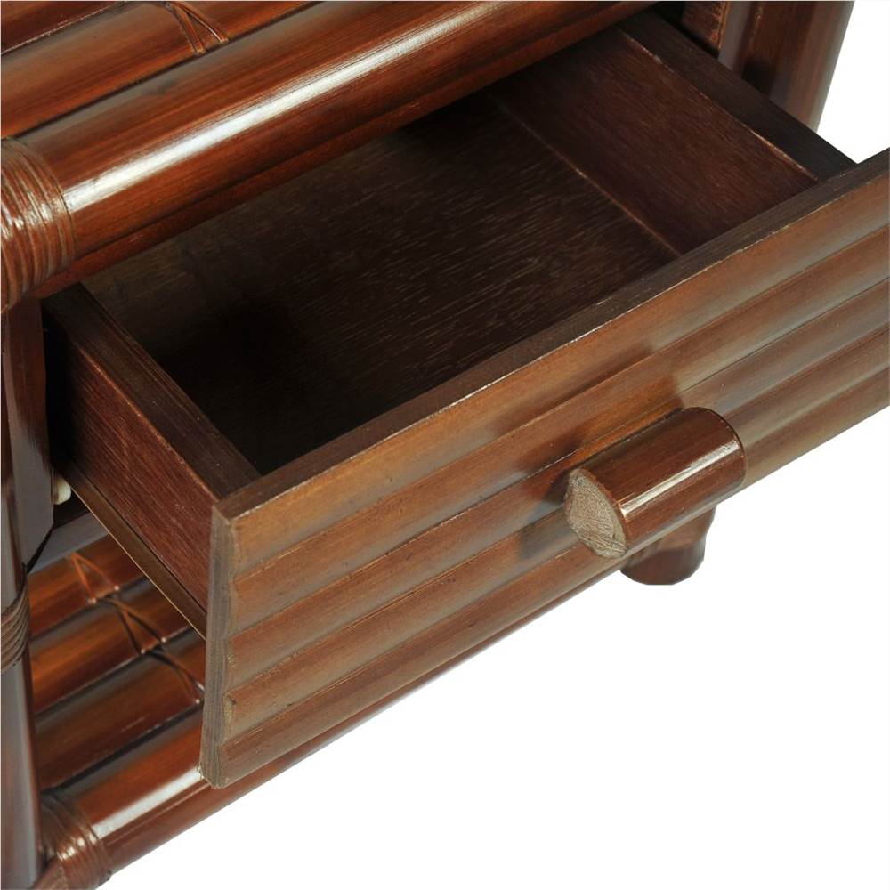 Bedside Table 45x45x40 cm Bamboo Dark Brown