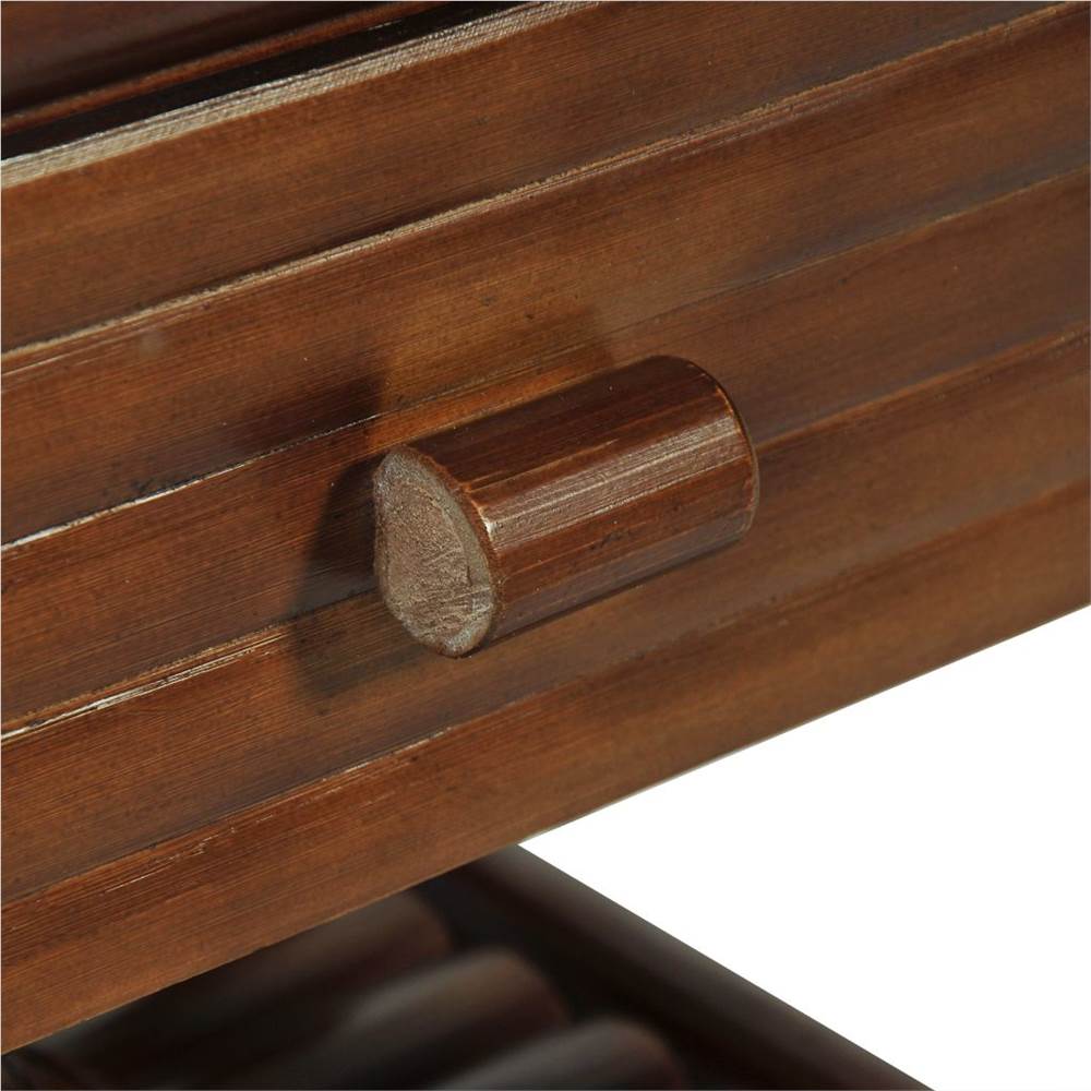 Bedside Table 45x45x40 cm Bamboo Dark Brown