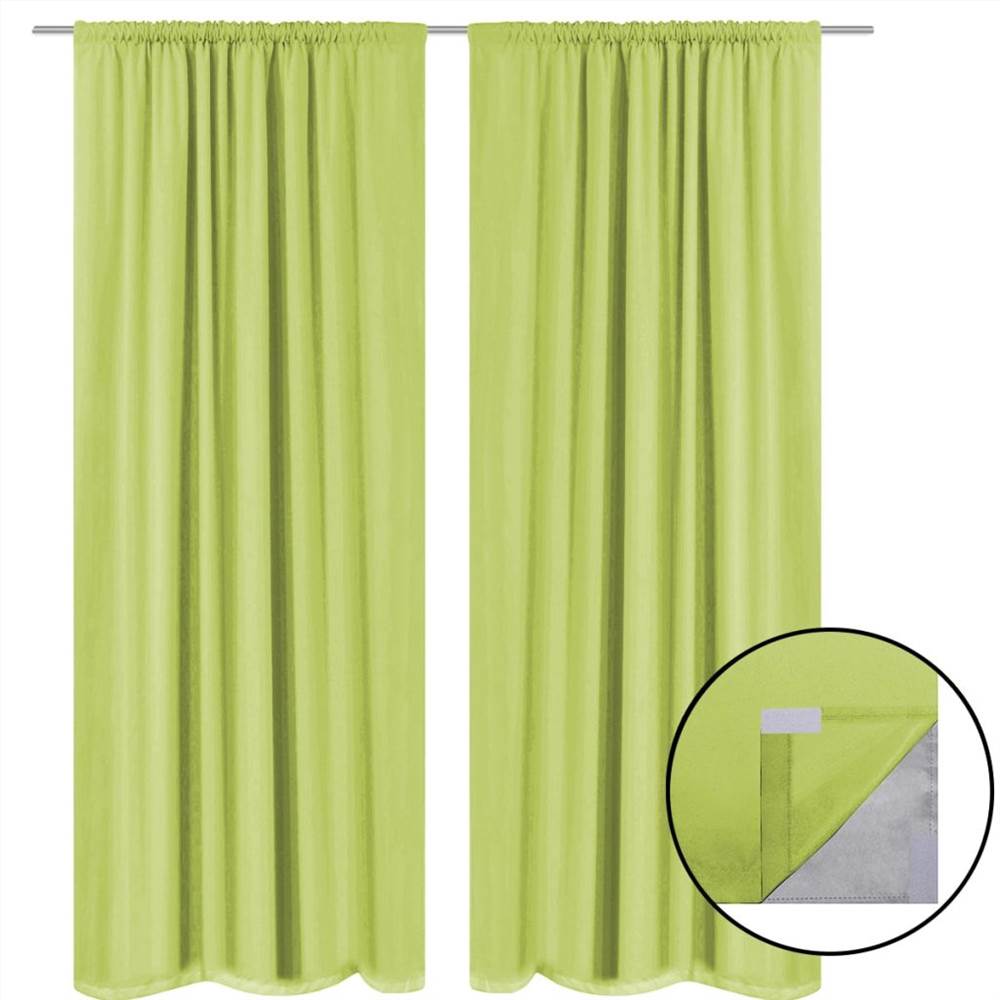 Blackout Curtains 2 pcs Double Layer 140x245 cm Green