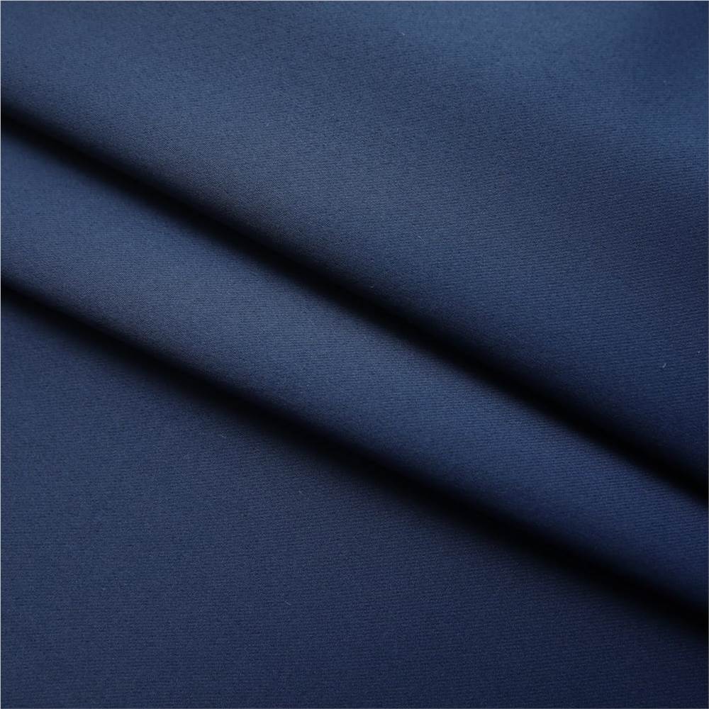 Blackout Curtains with Hooks 2 pcs Blue 140x225 cm