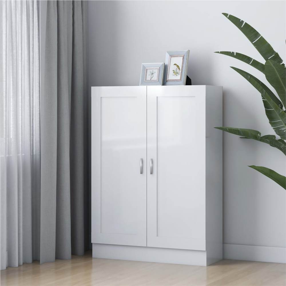 

Book Cabinet High Gloss White 82.5x30.5x115 cm Chipboard