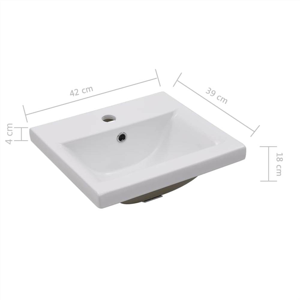 Built-in Basin 42x39x18 cm Ceramic White