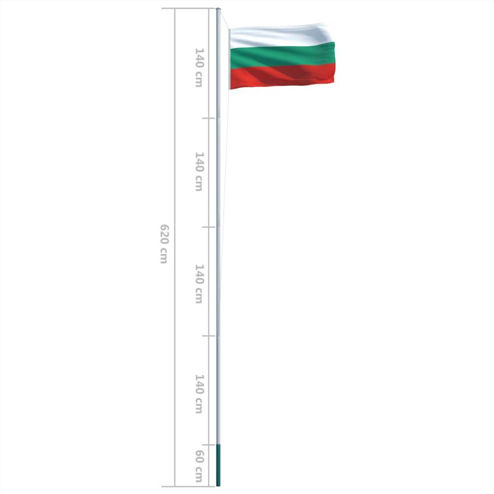 Bulgaria Flag and Pole Aluminium 6,2 m