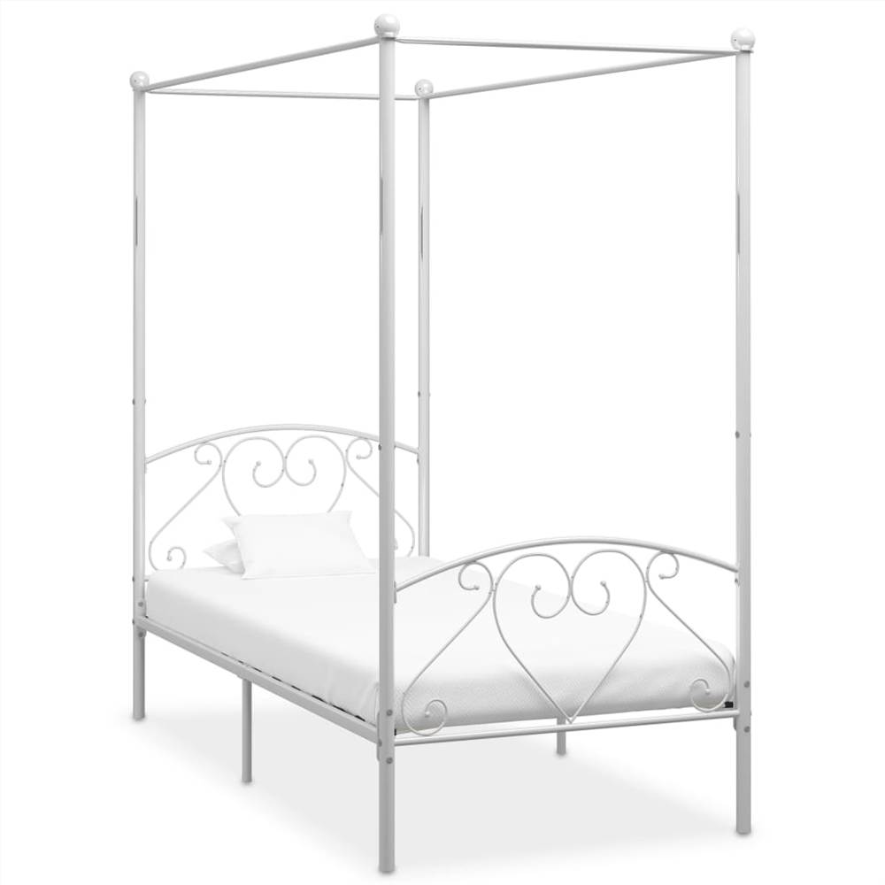 

Canopy Bed Frame White Metal 90x200 cm