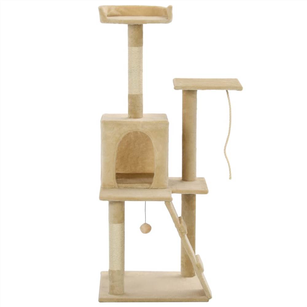 Cat Tree with Sisal Scratching Posts 120 cm Beige