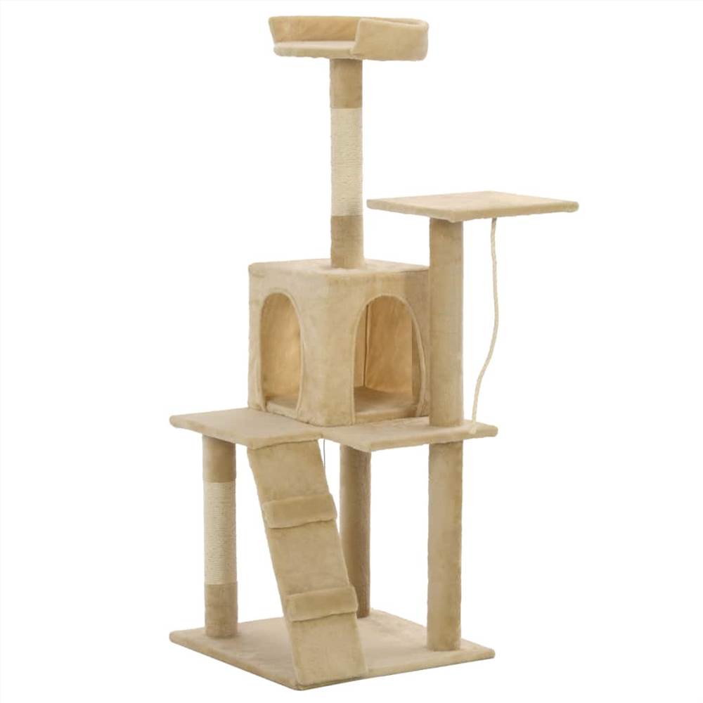 Cat Tree with Sisal Scratching Posts 120 cm Beige