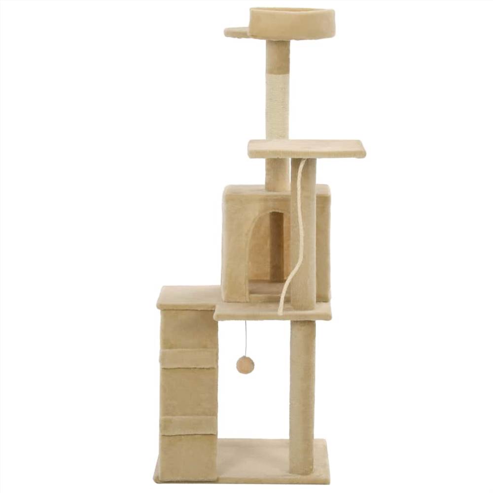 Cat Tree with Sisal Scratching Posts 120 cm Beige