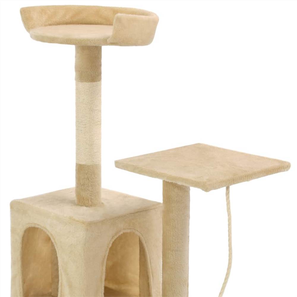Cat Tree with Sisal Scratching Posts 120 cm Beige