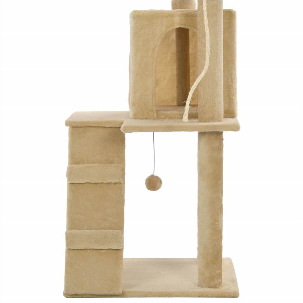 Cat Tree with Sisal Scratching Posts 120 cm Beige