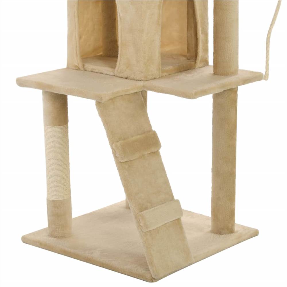 Cat Tree with Sisal Scratching Posts 120 cm Beige