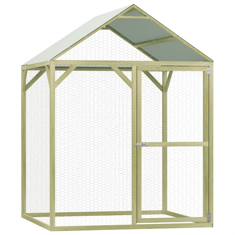 Chicken Cage 1.5x1.5x2 m Impregnated Pinewood