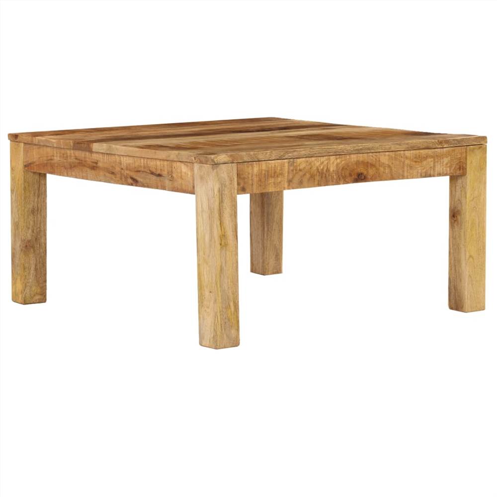 Tavolino 80x80x40 cm in legno massello di mango