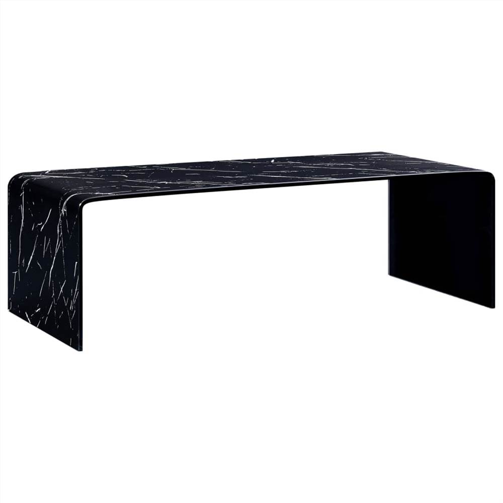 

Coffee Table Black Marble 98x45x31 cm Tempered Glass