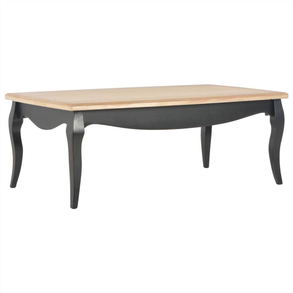 

Coffee Table Black and Brown 110x60x40 cm Solid Pine Wood