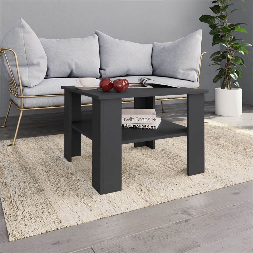 

Coffee Table Grey 60x60x42 cm Chipboard