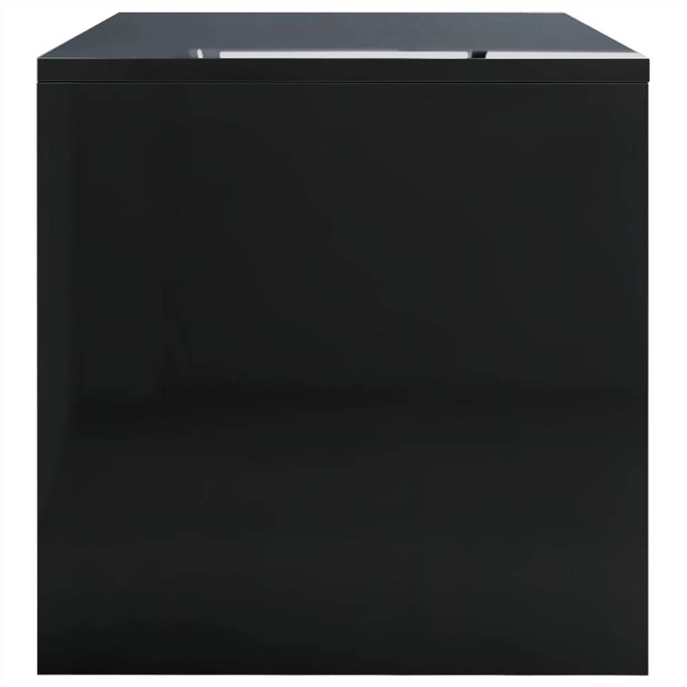 Coffee Table High Gloss Black 100x40x40 cm Chipboard