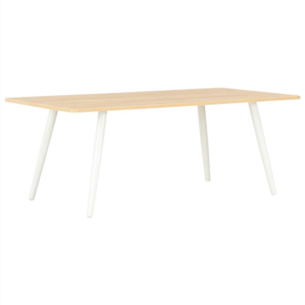 

Coffee Table White and Oak 120x60x46 cm