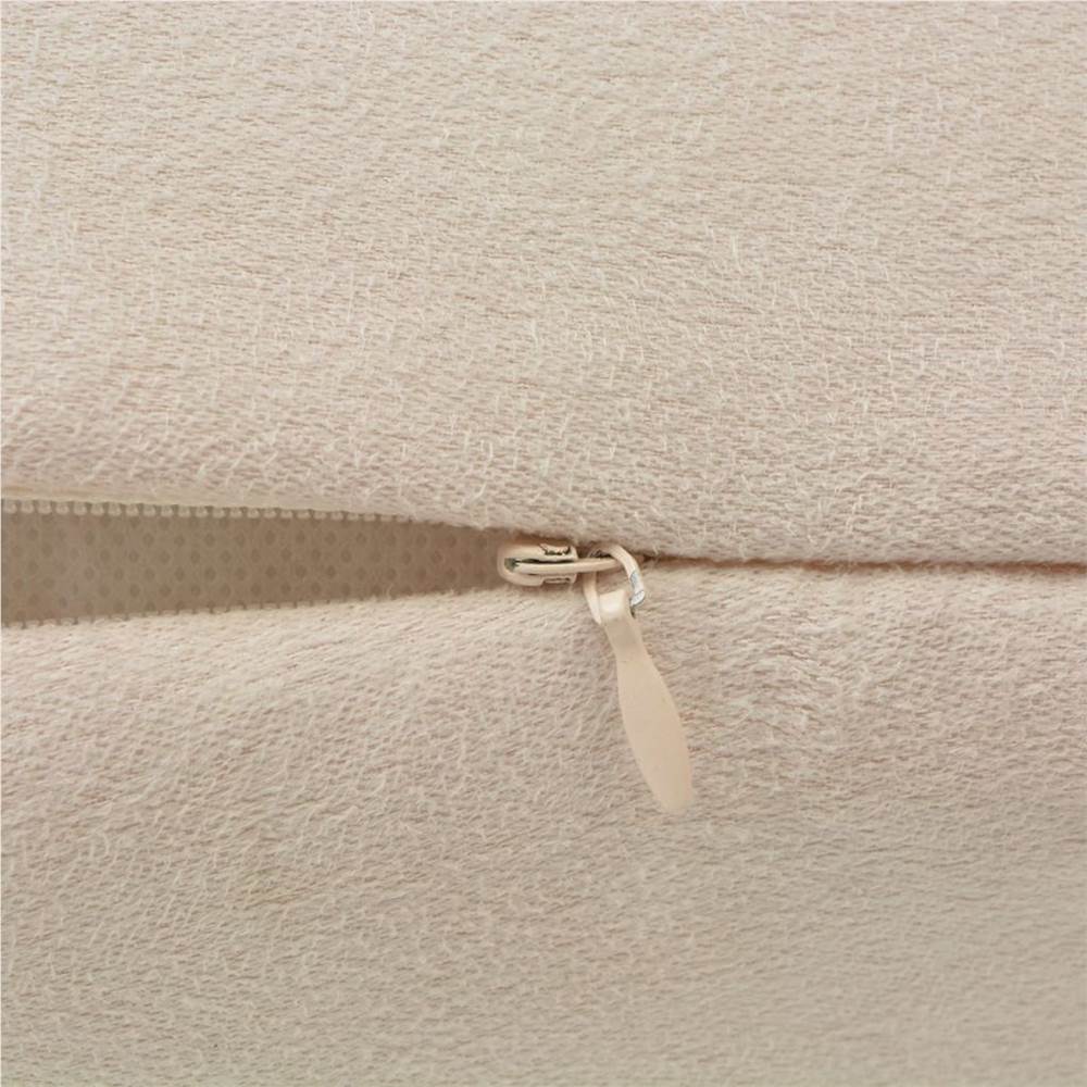 Cushion Covers 4 pcs 80x80 cm Polyester Faux Suede Beige