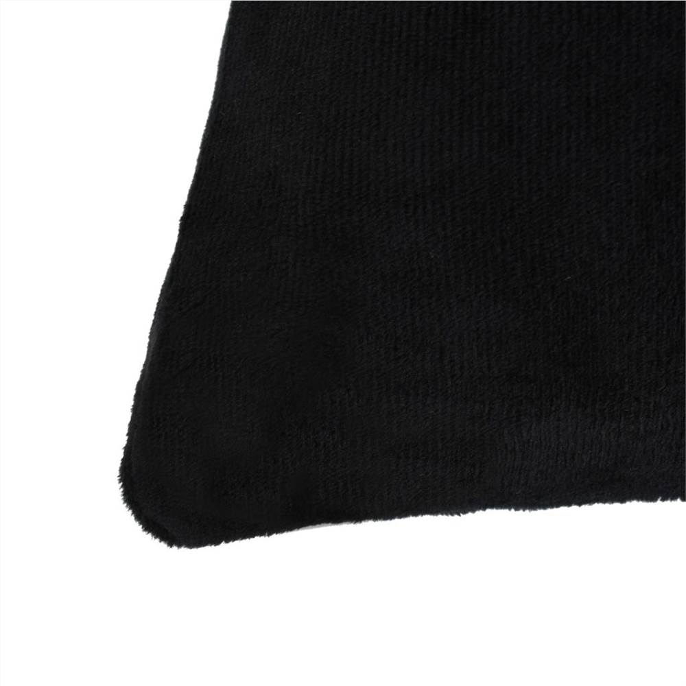 Cushion Covers 4 pcs Velour 80x80 cm Black