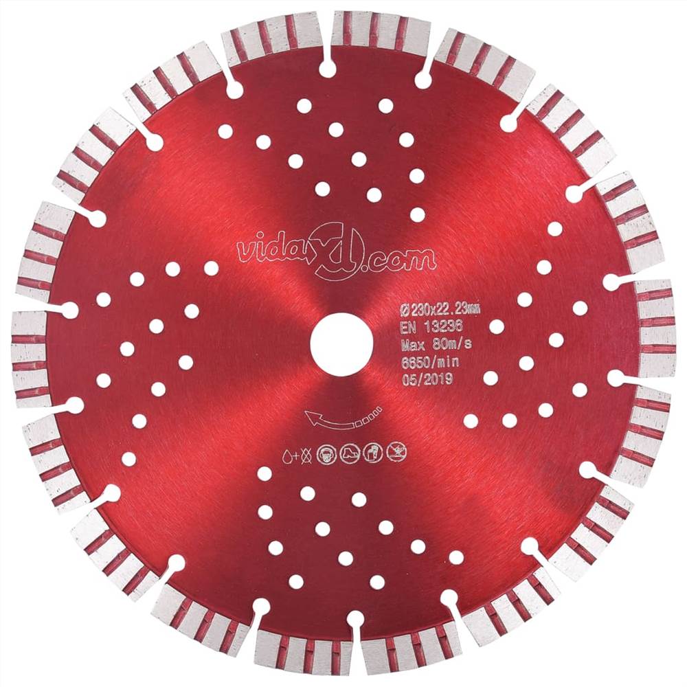 

Diamond Cutting Disc with Turbo and Holes Steel 230 mm