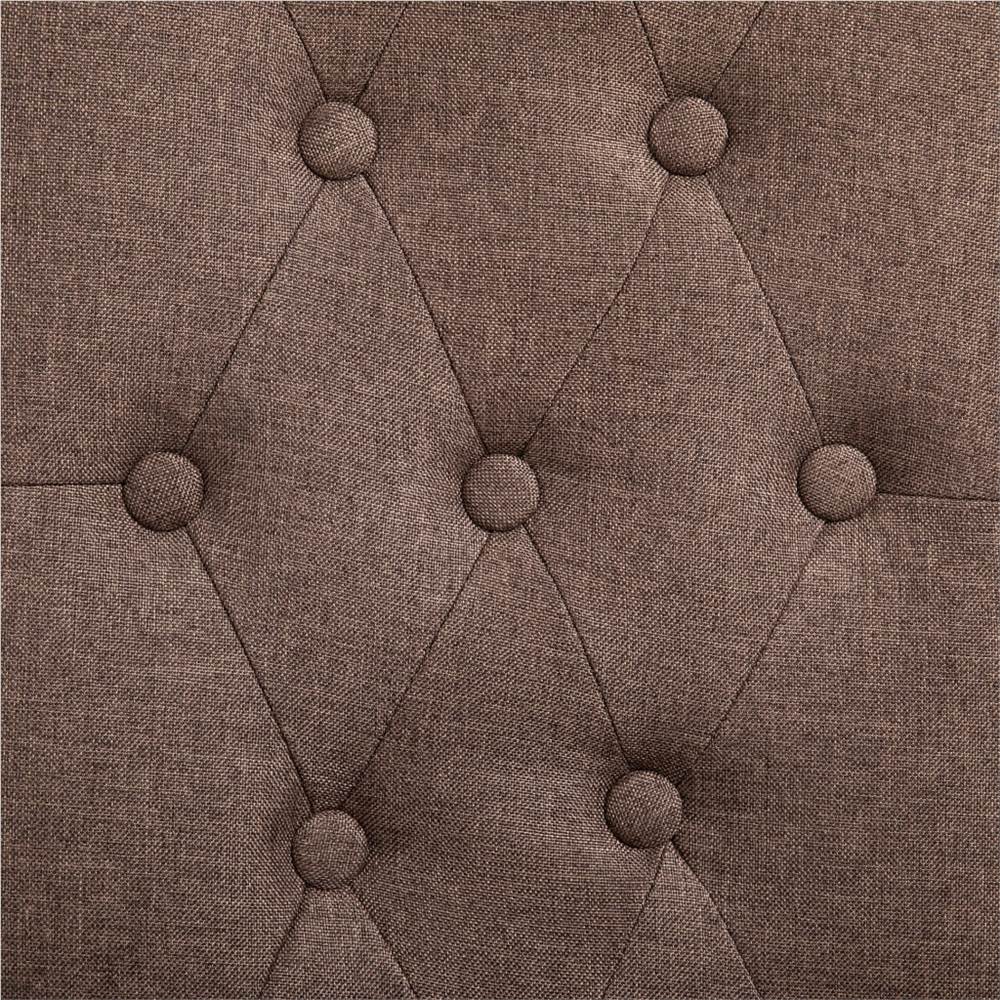 Dining Chairs 2 pcs Brown Fabric