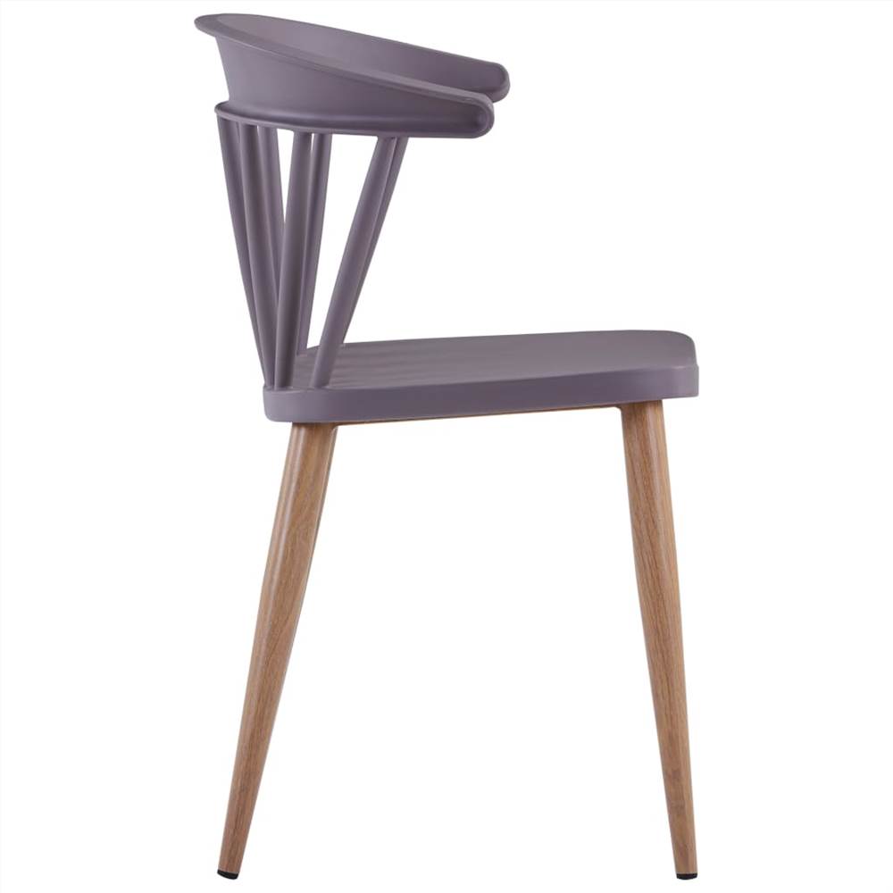 Dining Chairs 2 pcs Grey Plastic