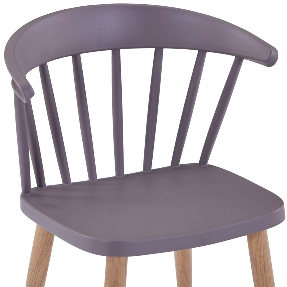 Dining Chairs 2 pcs Grey Plastic
