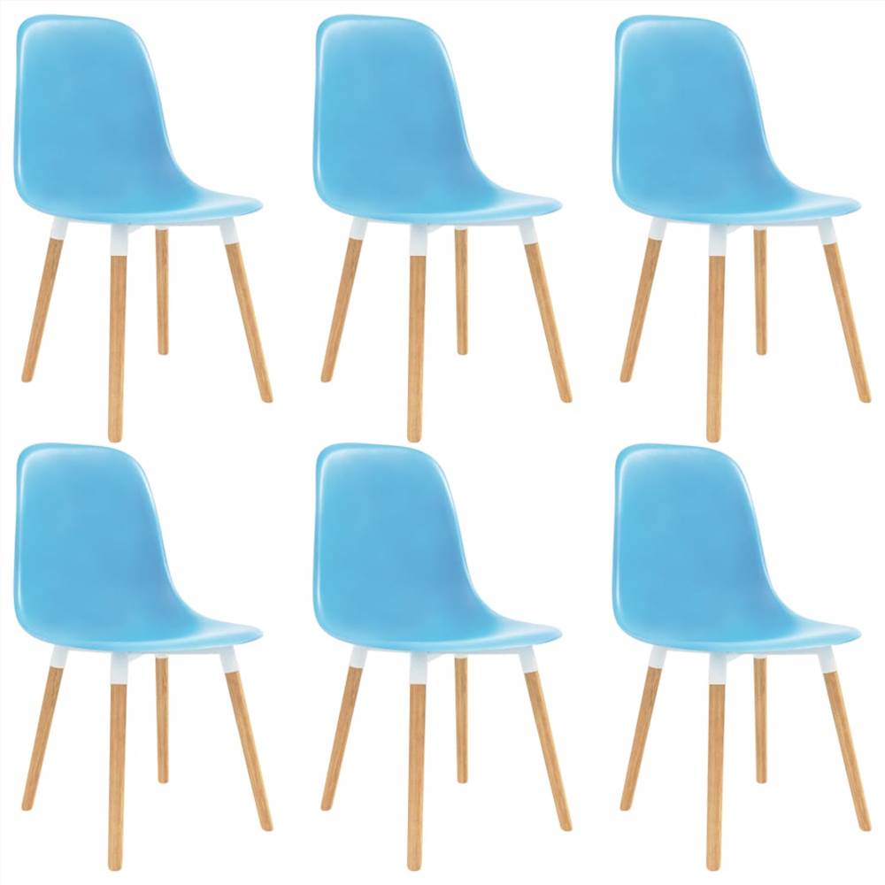 

Dining Chairs 6 pcs Blue Plastic