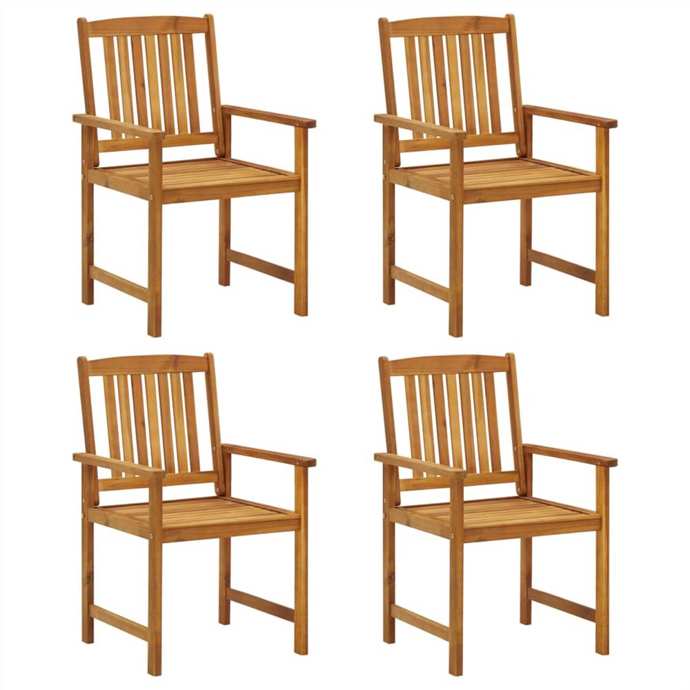 Director's Chairs 4 pcs Solid Acacia Wood