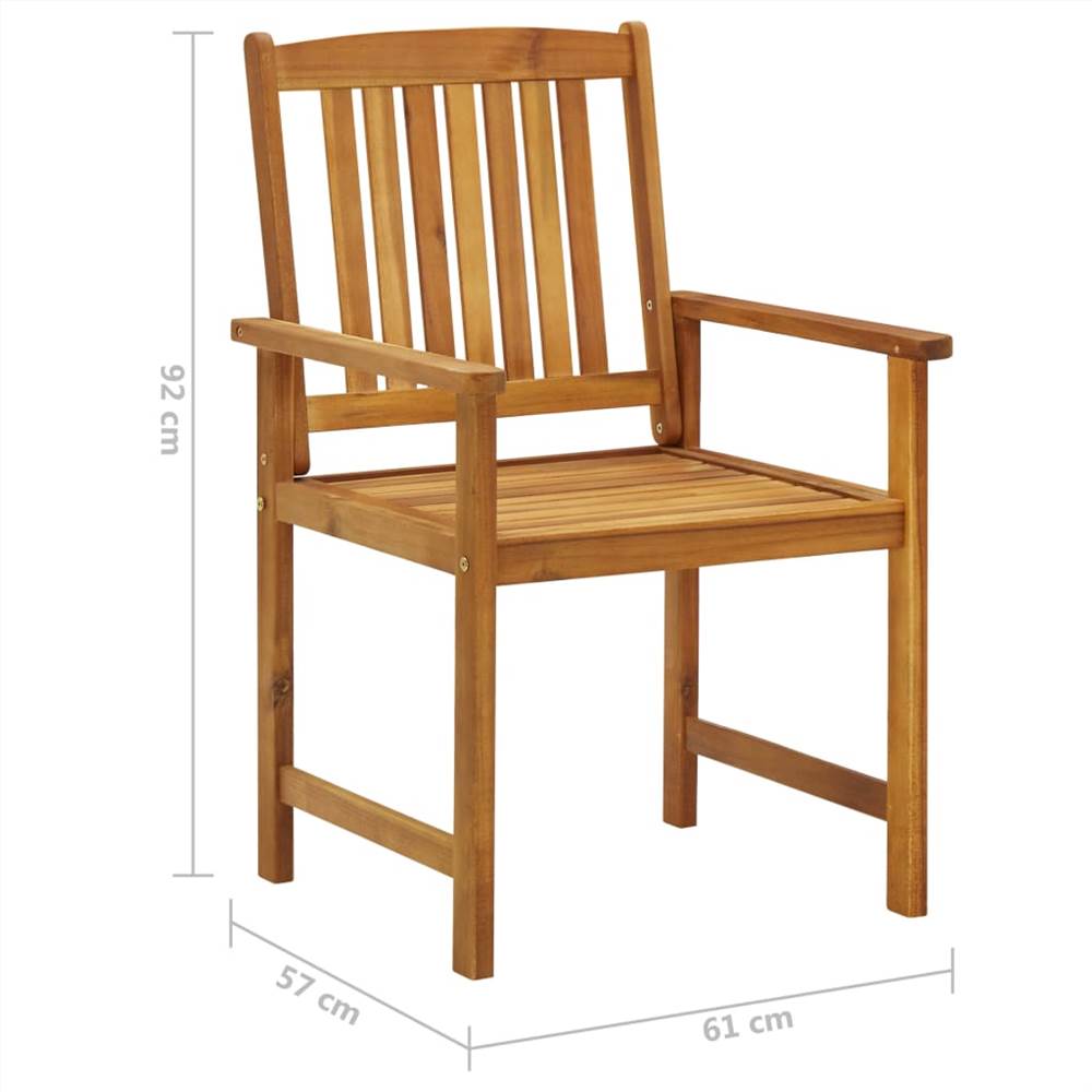 Directors Chairs 4 pcs Solid Acacia Wood
