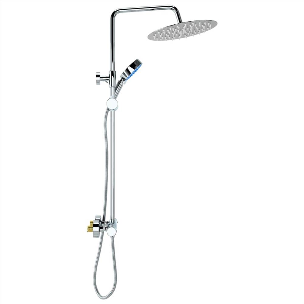 Dual Head Shower Set with Thermostat Stainless Steel