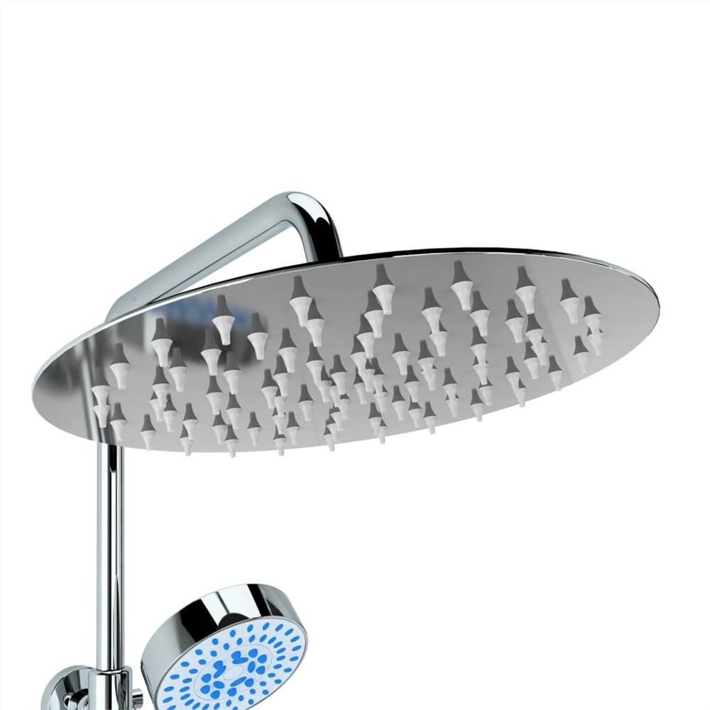 Dual Head Shower Set with Thermostat Stainless Steel