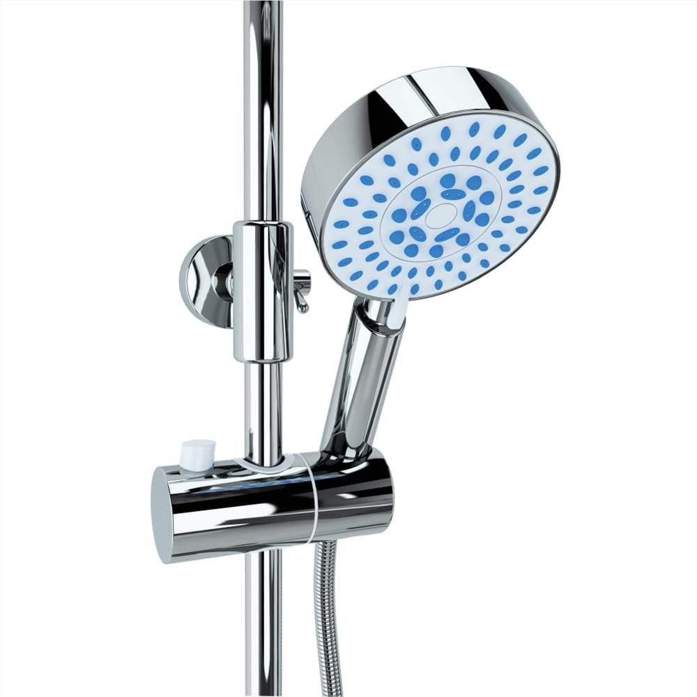 Dual Head Shower Set with Thermostat Stainless Steel