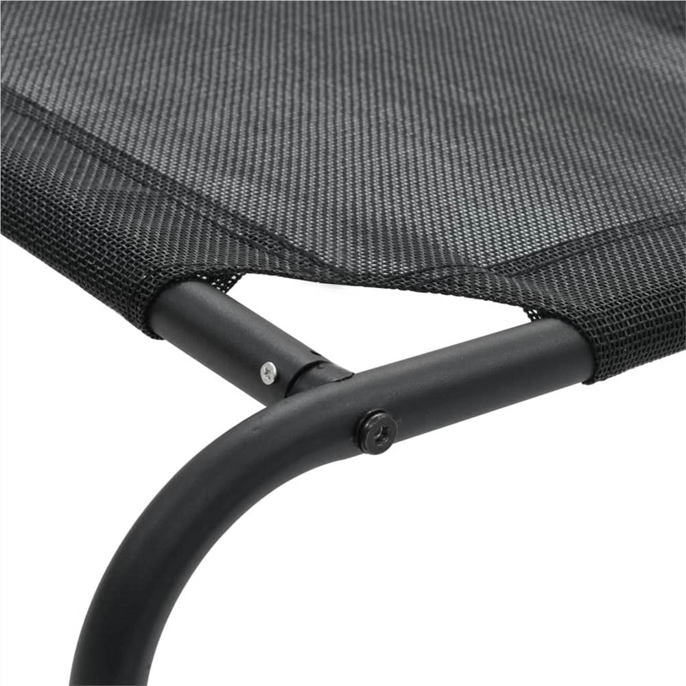 Elevated Dog Bed Black XL Textilene