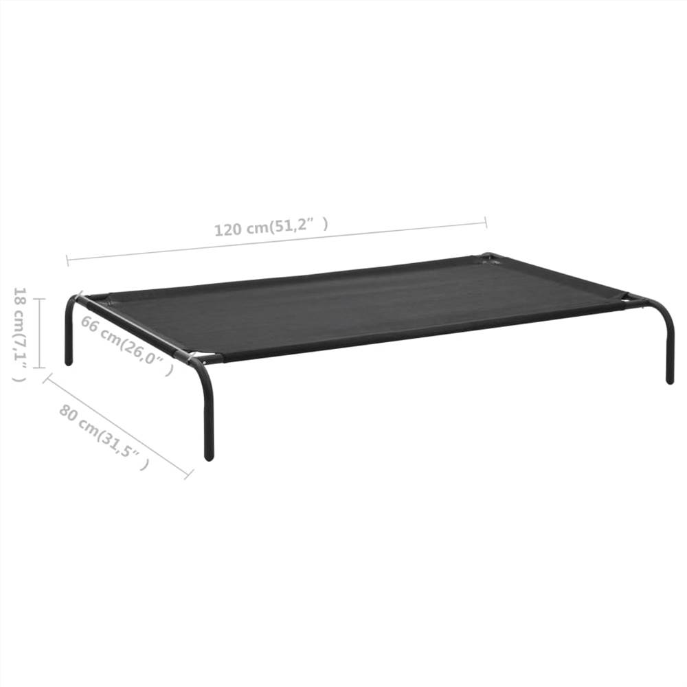 Elevated Dog Bed Black XL Textilene
