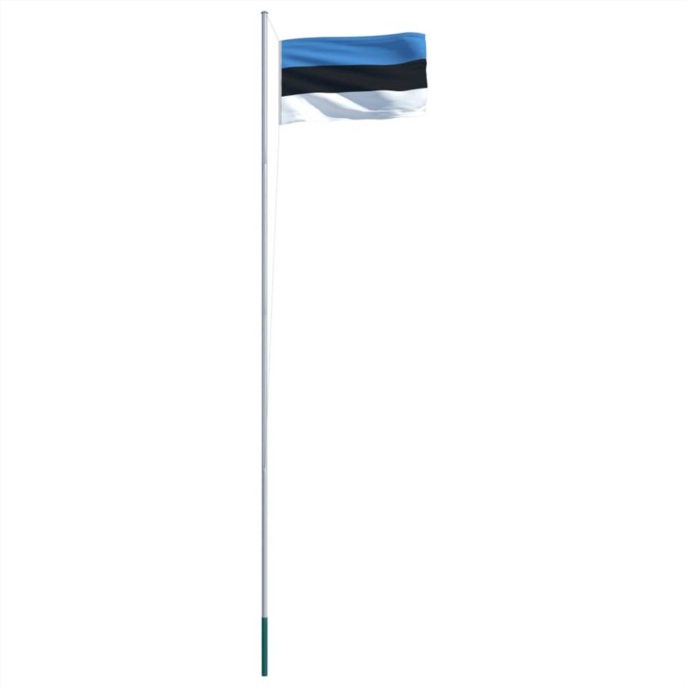 Estonia Flag and Pole Aluminium 6,2 m