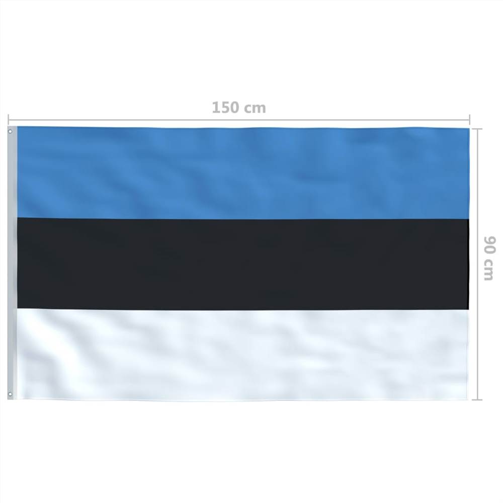 Estonia Flag and Pole Aluminium 6,2 m