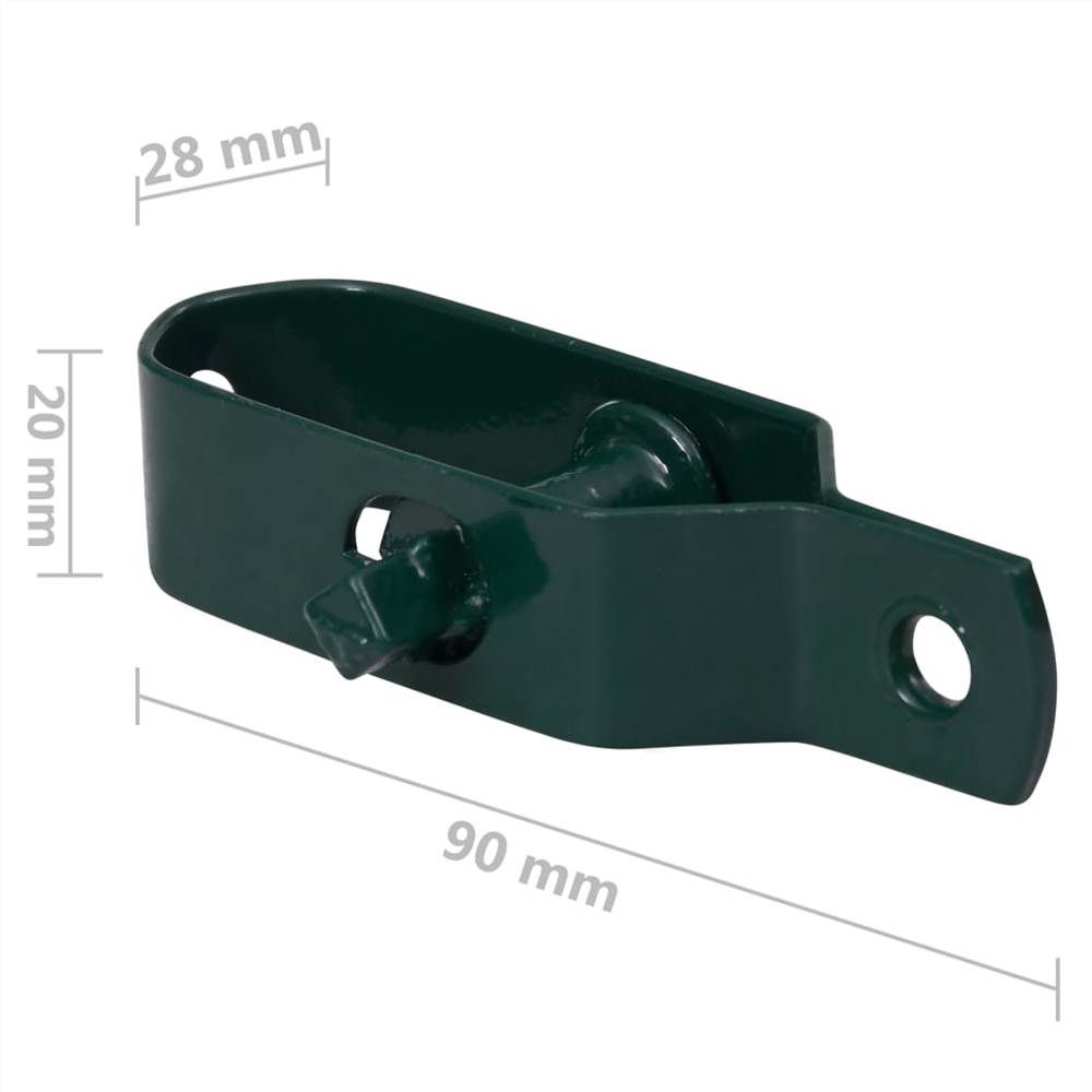 Fence Wire Tensioners 50 pcs 90 mm Steel Green