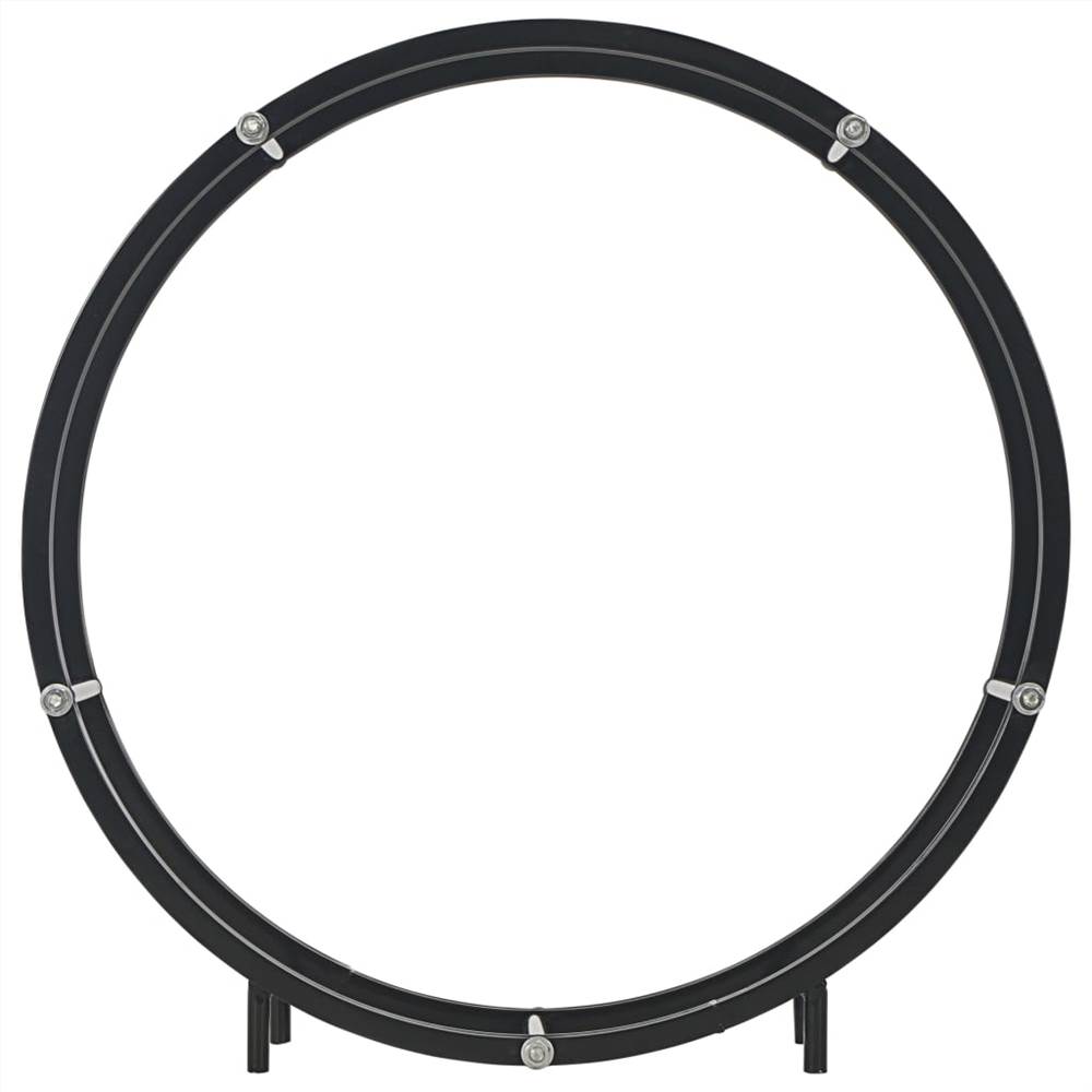 Firewood Rack Black 70x20x70 cm Steel